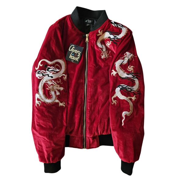 NWT VTG Clivery Houst Red Polyester Jacket Size Large - Picture 3 of 7